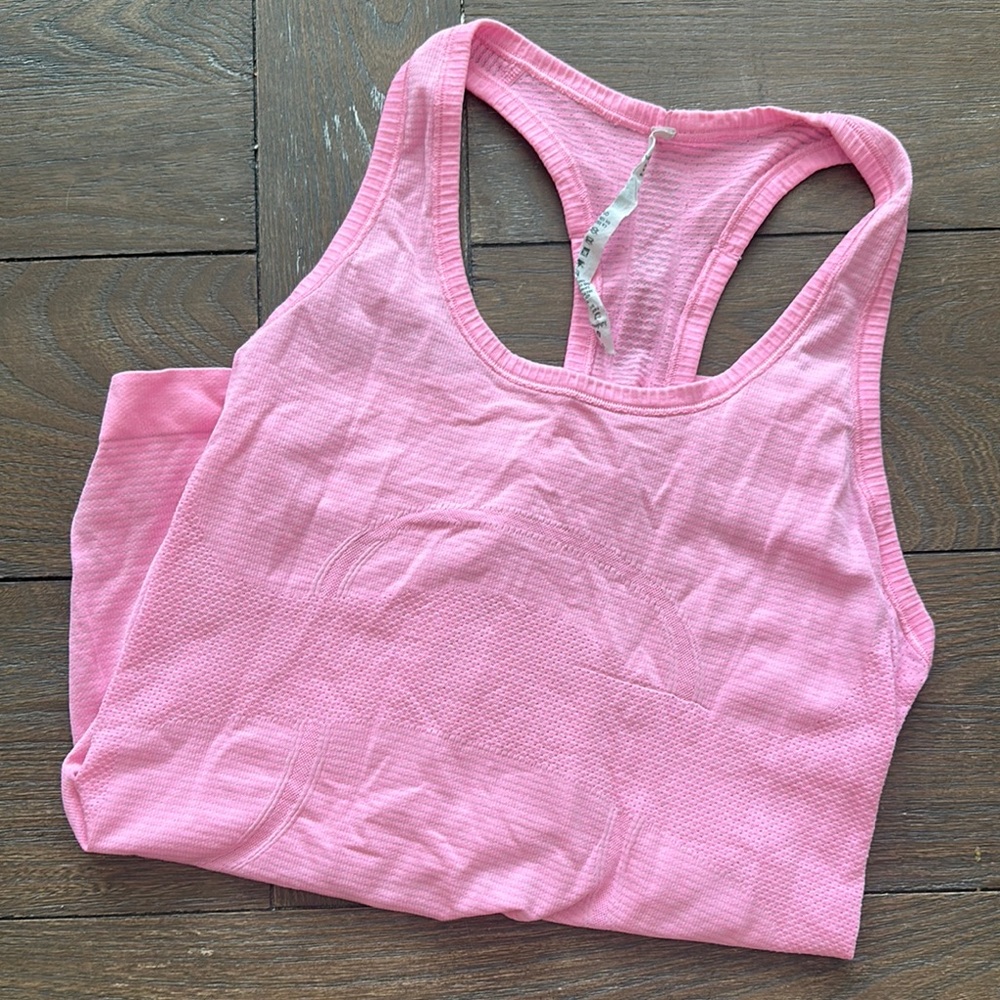 Lululemon Athletica Pink Ribbed Tank Top